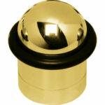 Deurstop met ring messing