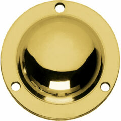 Afdekplaatje tbv bout voordeurknop messing gelakt
