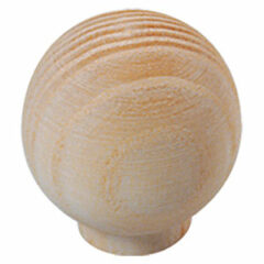 Intersteel knop 18/35mm bolrond essenhout