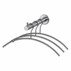 Garderobesteun met 3 kledinghangers rvs