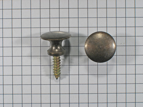 Knop messing oud 16 mm