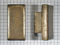 Knop rechthoekig brons antiek 50 x 24 x 24 mm