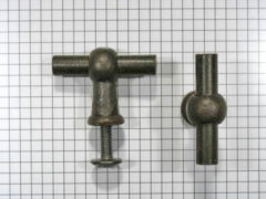 Kraanknopje 45 mm ijzer geroest