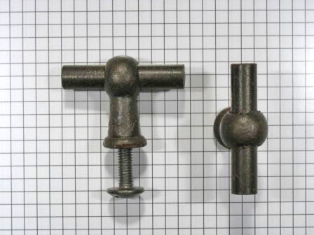 Kraanknopje 45 mm ijzer geroest