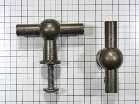 Kraanknopje 55 mm ijzer geroest