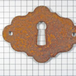 Sleutelplaat geroest dwars