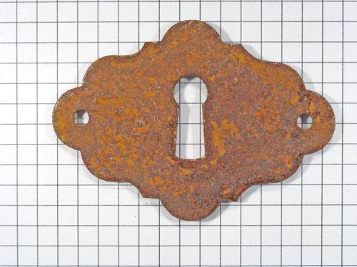 Sleutelplaat geroest dwars