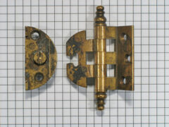 Verstelbaar scharnier messing antiek met knik