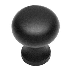 Knop smeedijzer paddestoel zwart 30 mm