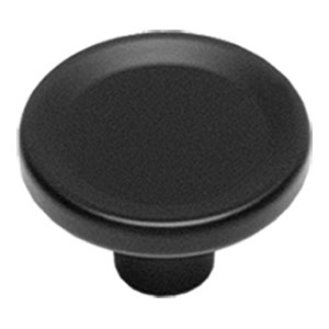 Intersteel knop rond groot mat zwart