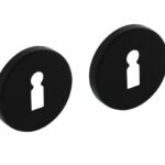 2 Sleutelplaatjes ø50x7 mm + 7mm nokken zwart