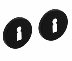 2 Sleutelplaatjes ø50x7 mm + 7mm nokken zwart