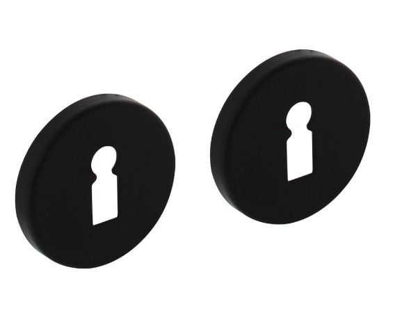 2 Sleutelplaatjes ø50x7 mm + 7mm nokken zwart