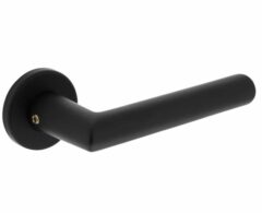 Deurkruk Broome op rozet ø50x7 mm + 7mm nokken zwart