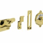 WC-overslag vlak en tekst “VRIJ / BEZET” messing gelakt