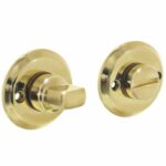 WC-sluiting 8mm schroefgat messing gelakt