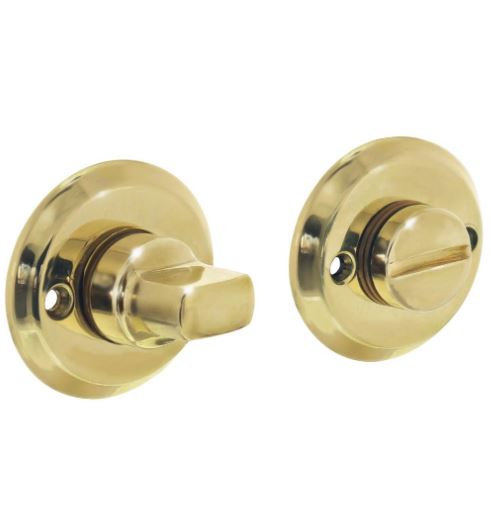 WC-sluiting 8mm schroefgat messing gelakt