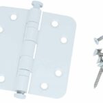 Kogellagerscharnier 8989 mm ronde hoek wit