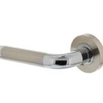 Gatdeel links Agatha op rond rozet 7mm nokken chroom/nikkel mat