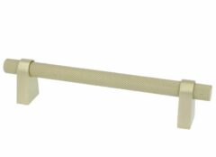 Staafgreep Aluminium Ribbel 128 mm Mat-goud