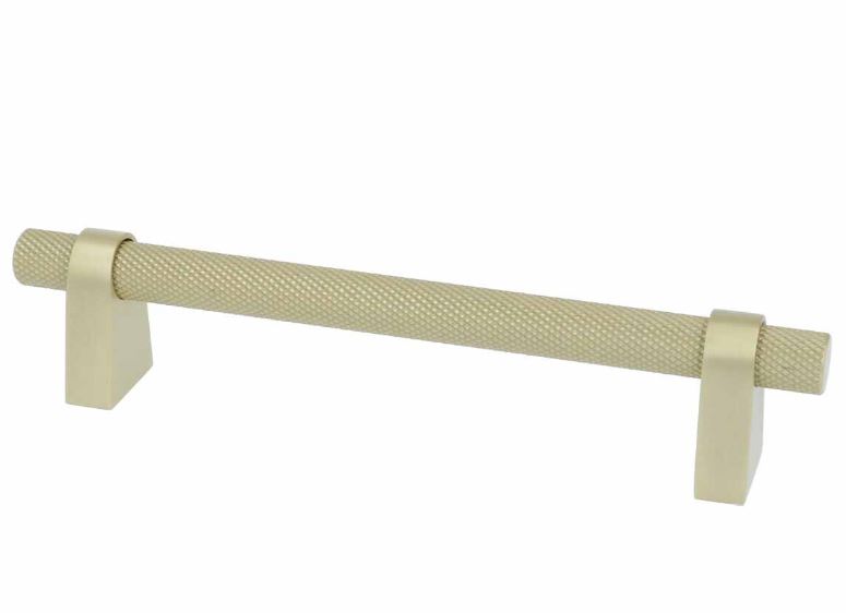 Staafgreep Aluminium Ribbel 128 mm Mat-goud