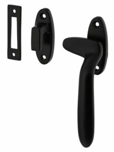 Intersteel raamsluiting Dudok rechts met sluitplaat en sluithaak zwart