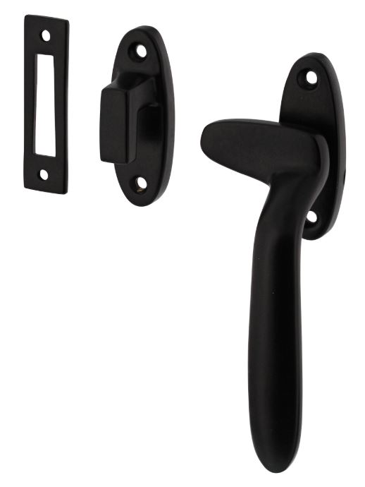 Intersteel raamsluiting Dudok rechts met sluitplaat en sluithaak zwart