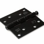 Kogellagerscharnier 89x89 mm Rechte Hoek RVS Zwart Gelakt