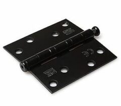 Kogellagerscharnier 89x89 mm Rechte Hoek RVS Zwart Gelakt