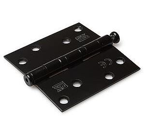 Kogellagerscharnier 89x89 mm Rechte Hoek RVS Zwart Gelakt