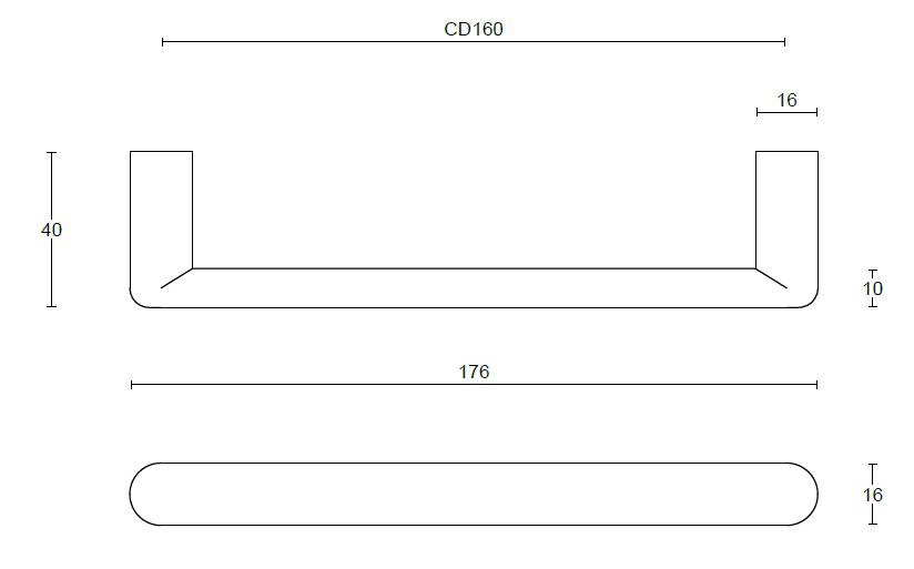 Meubelgreep PIET BOON INC PBI16/160 mm PVD Mat Zwart
