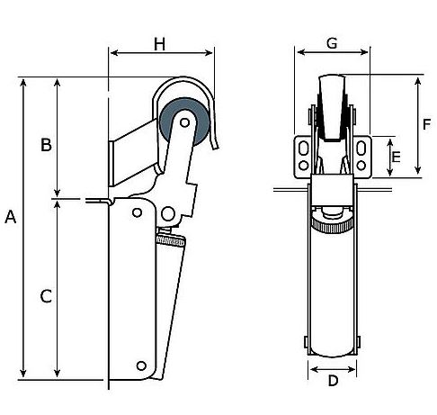 Deuropvanger RVS instelbare sluitsnelheid zwaarte 2