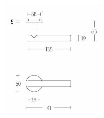 SKG3 Veiligheid Achterdeur Set Brenda Rond zwart - Afbeelding 3