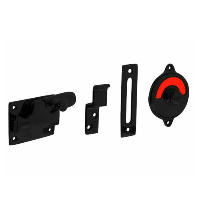 WC-overslag vlak met tekst "GROEN / ROOD" mat zwart