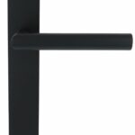 Deurkruk Marc op Schild Rechthoekig blind RVS/Mat Zwart