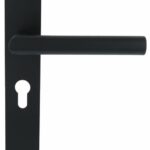 Deurkruk Marc op Schild Rechthoekig PC55 RVS/Mat Zwart