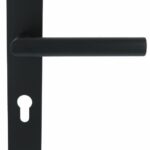 Deurkruk Marc op Schild Rechthoekig PC72 RVS/Mat Zwart