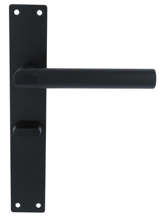 Deurkruk Marc op Schild Rechthoekig WC63/8 RVS/Mat Zwart