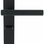 Deurkruk Brenda op Schild Rechthoekig WC63/8 RVS/Mat Zwart