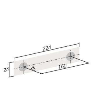 Greep Leder Zwart 160 mm