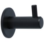 Kapstokhaak Rond RVS Zwart