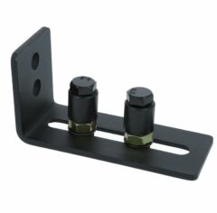 Vloergeleider schuifdeur wandmontage mat zwart