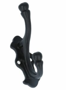 Kapstokhaak ijzer zwart 80 mm