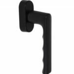 Draaikiepgarnituur Hoppe Hamburg Aluminium Zwart