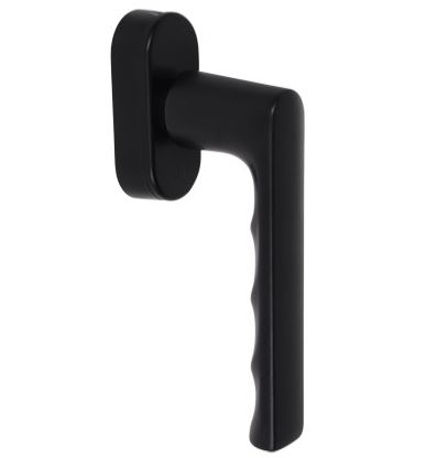 Draaikiepgarnituur Hoppe Hamburg Aluminium Zwart