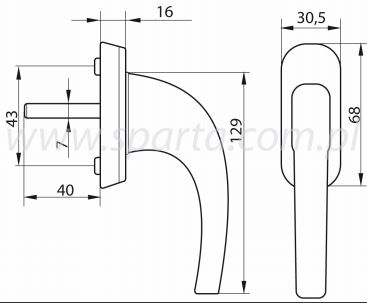 Draaikiepgarnituur Hoppe Hamburg Aluminium Zwart