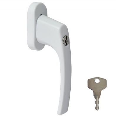 Draaikiepgarnituur LUNA Afsluitbaar Aluminium Wit