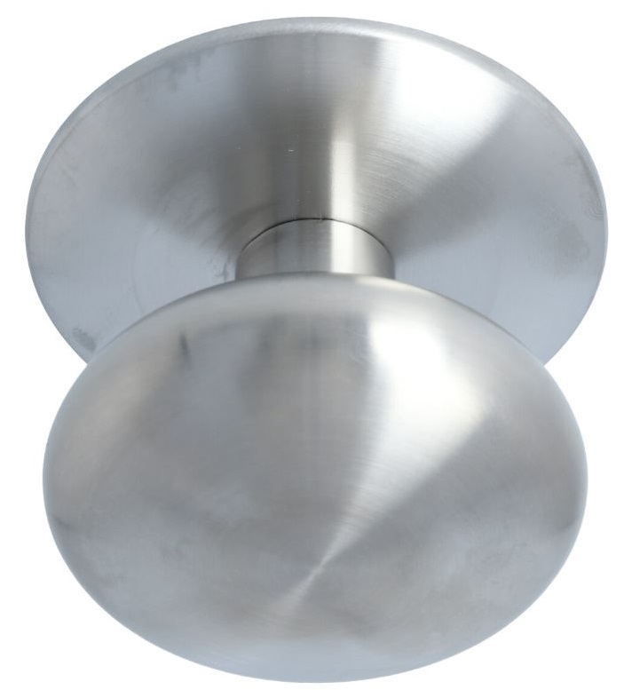 Voordeurknop BASIC LB80V Vast op Rozet RVS