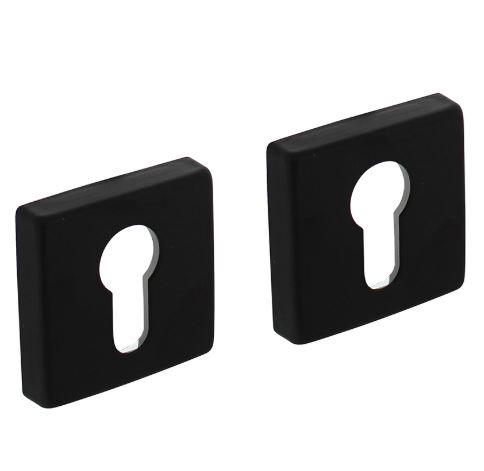 Intersteel profielcilinderplaatjes 50x50x10 mm + 7mm nokken zwart