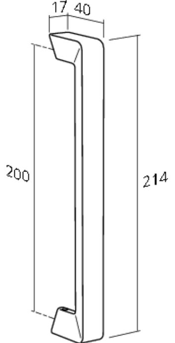 Set deurgrepen Mat Zwart 200 mm